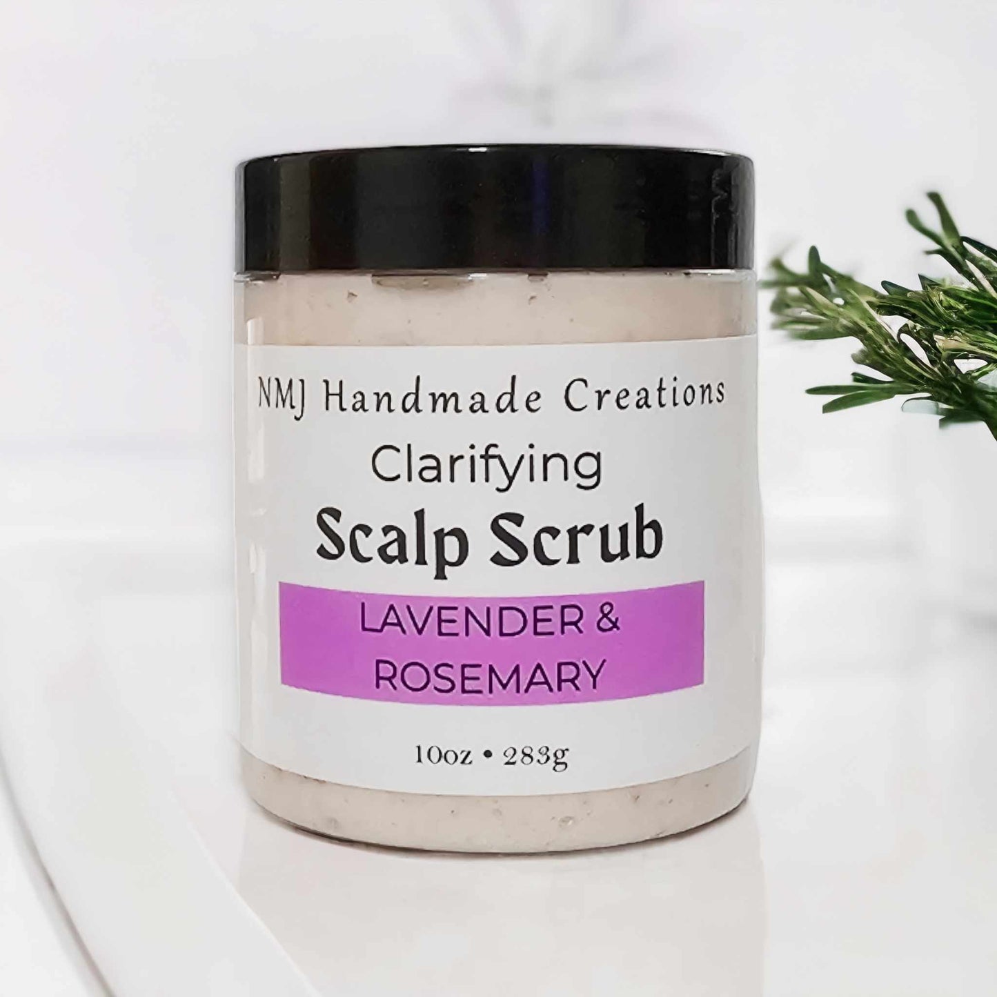 Pink Himalayan Hair And Scalp Scrub Shampoo, With Lavender & Rosemary Essential Oils