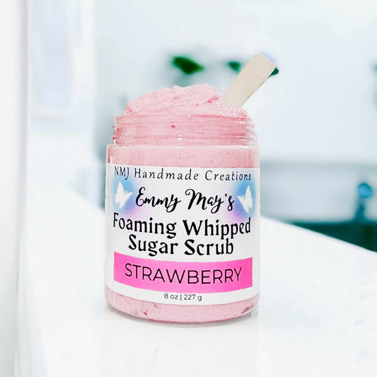 Strawberry Whipped Sugar Scrub - Customizable Scent - 8 Oz