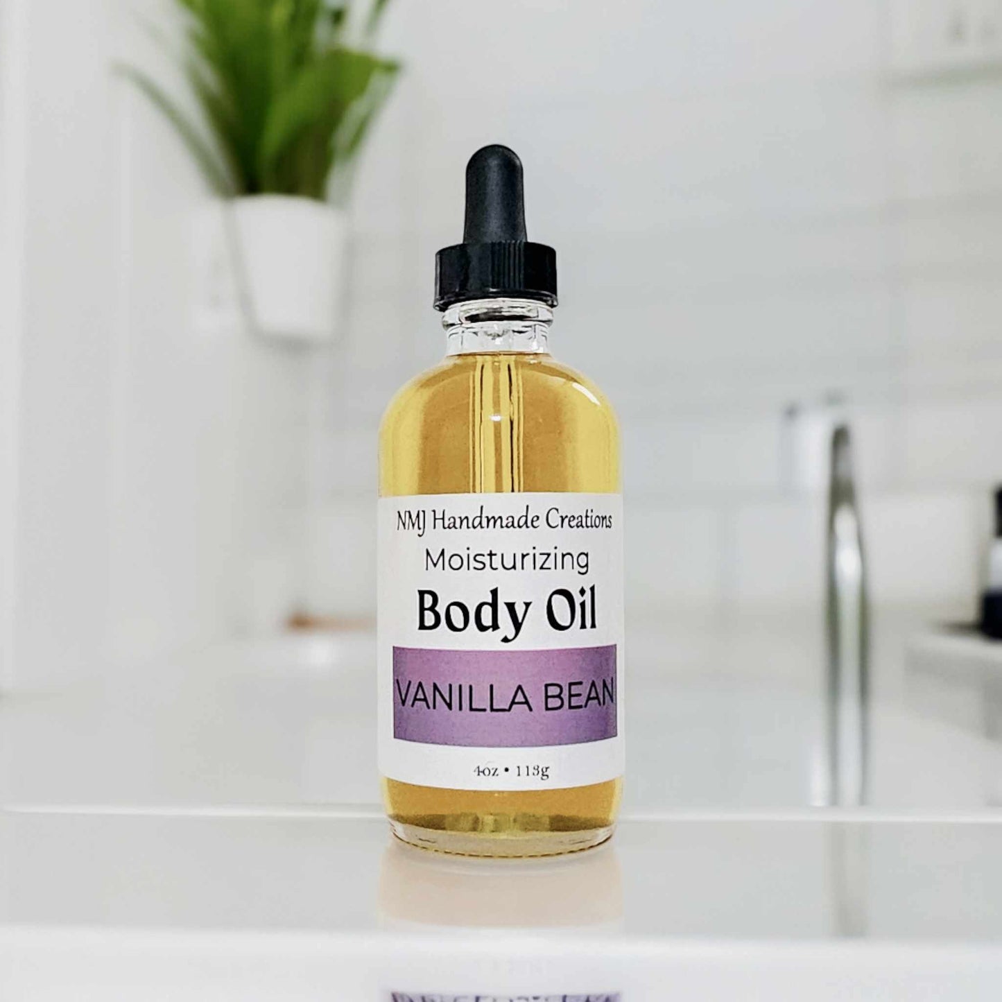 Vanilla Bean Body Oil or Massage Oil, 4 oz