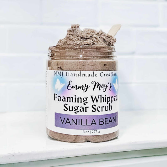 Vanilla Bean Whipped Sugar Scrub - Customizable Scent - 8 Oz