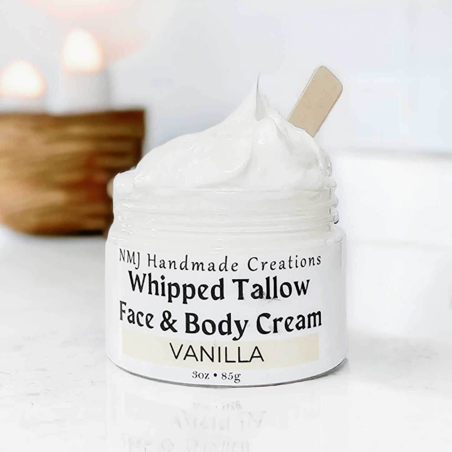 Vanilla, Whipped Tallow Face and Body Cream -  3 oz & 6 oz sizes