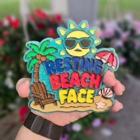 Resting Beach Face Oopsie Freshie - Car Air Freshener