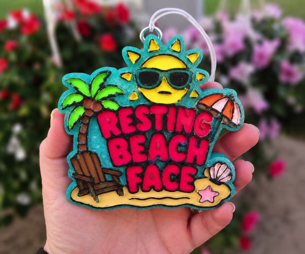 Resting Beach Face Oopsie Freshie - Car Air Freshener