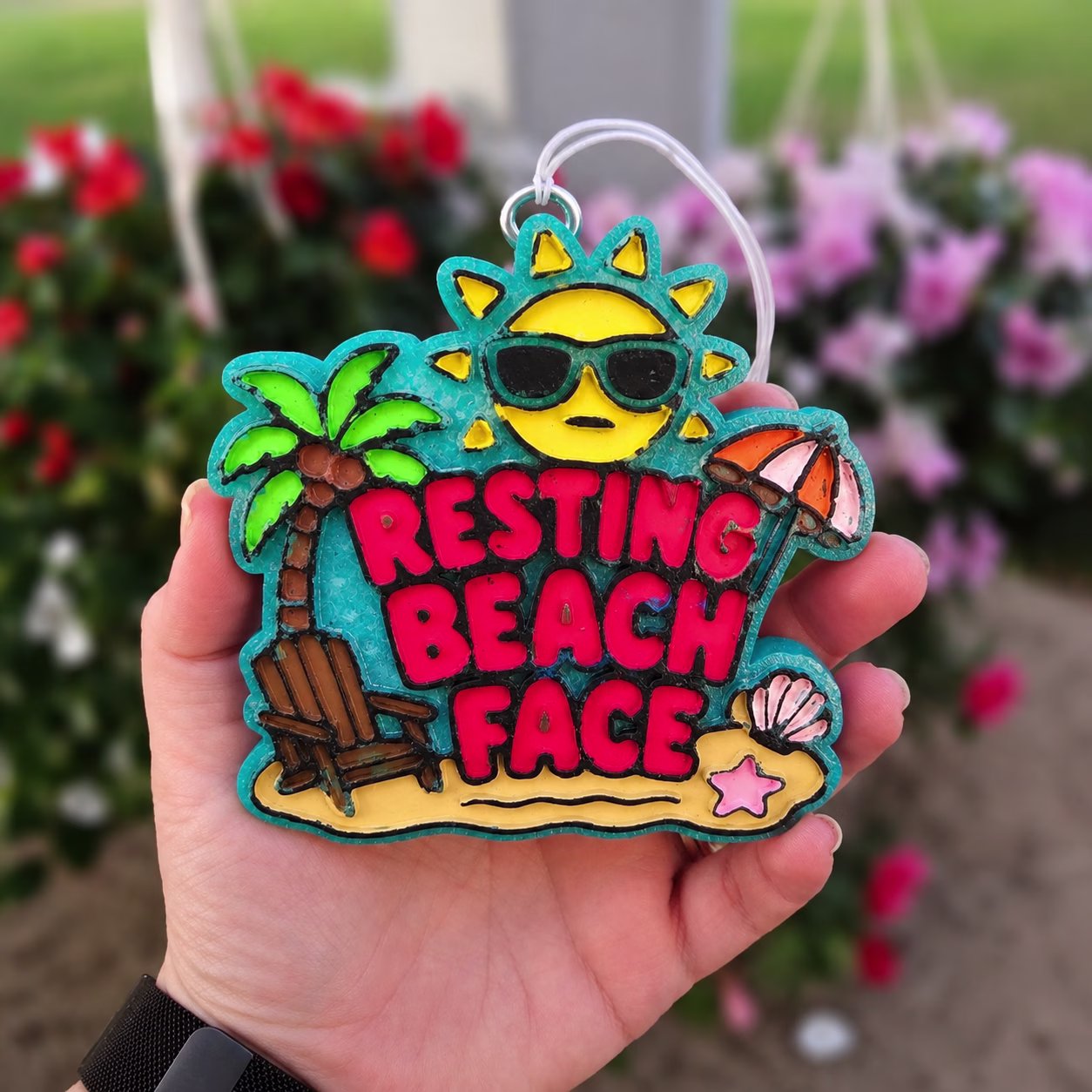 Resting Beach Face Oopsie Freshie - Car Air Freshener