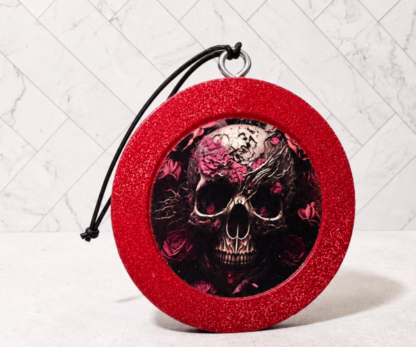 Rose Skull Car Freshie
