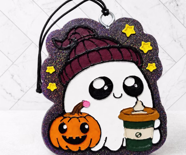 Cozy Ghost Pumpkin Coffee Car Freshie